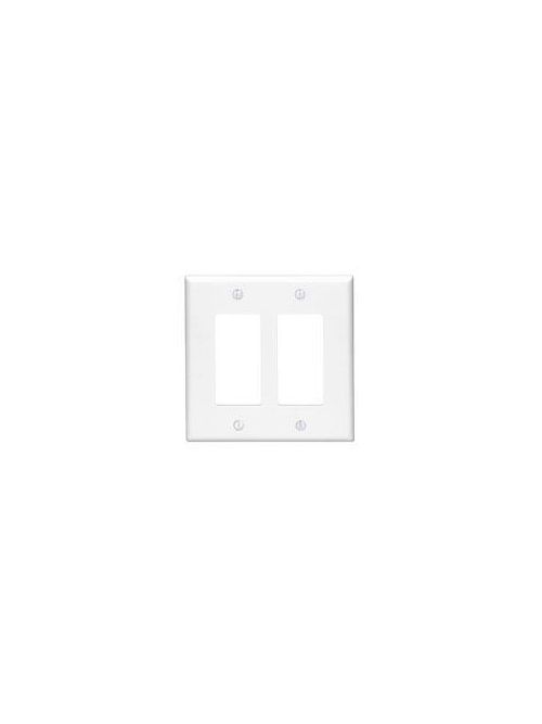 Leviton 80609-T 4.94 x 0.255 x 4.875 Inch 2-Gang Smooth Light Almond Thermoset Device Mount Midway Decorator/GFCI Wallplate Leviton 80609-T 4.94 x 0.255 x 4.875 Inch 2-Gang Smooth Light Almond Thermoset Device Mount Midway Decorator/GFCI Wallplate