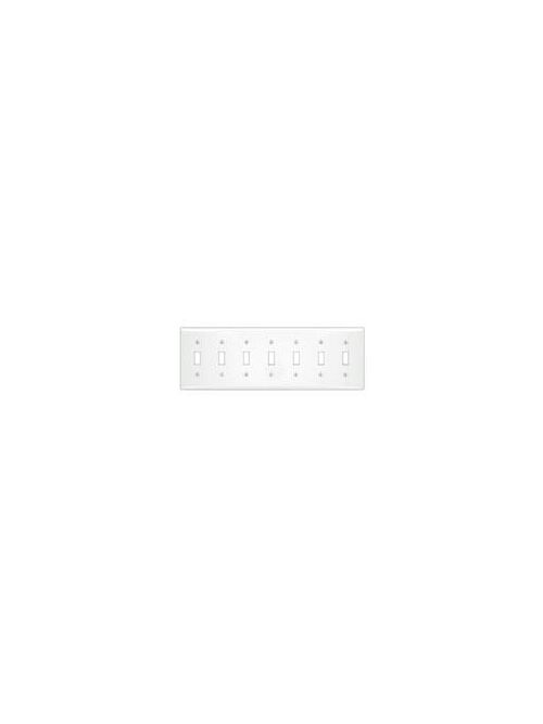 Leviton S601-W 7-Gang Standard Size Painted Metal Device Mount White Toggle Switch Wallplate Leviton S601-W 7-Gang Standard Size Painted Metal Device Mount White Toggle Switch Wallplate