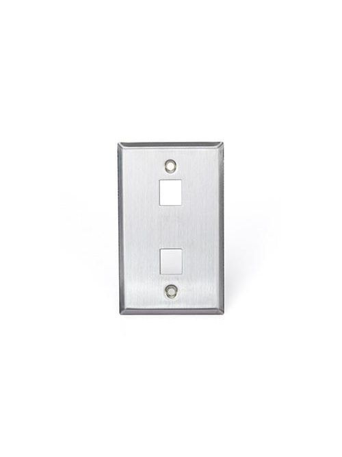 Leviton 43080-1S2 2.78 x 0.45 x 4.5 Inch Brushed 304 Stainless Steel Snap-In Standard Wallplate Leviton 43080-1S2 2.78 x 0.45 x 4.5 Inch Brushed 304 Stainless Steel Snap-In Standard Wallplate