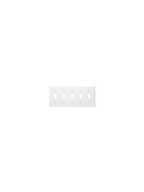 Leviton 80723-I 5-Gang Toggle Device Mount Switch Standard Size Thermoplastic Nylon Ivory Wallplate Leviton 80723-I 5-Gang Toggle Device Mount Switch Standard Size Thermoplastic Nylon Ivory Wallplate
