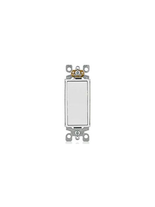 Product image for Leviton 5601 15 Amp 120 Volt Decora Rocker 1-Pole Residential Grade Quickwire Push-In and Side Wired AC Quiet Switch