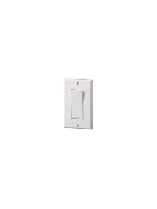 Product image for Leviton 5603-W 15 Amp 120/277 Volt Decora Rocker 3-Way Quickwire Push-In and Side Wired White AC Quiet Switch