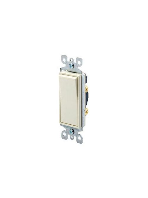 Product image for Leviton 5611-W 15 Amp 120/277 Volt Decora Rocker Lighted Handle Illuminated Off 1-Pole White AC Quiet Switch