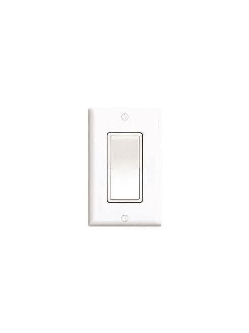 Product image for Leviton 5613-W 15 Amp 120/277 Volt Decora Rocker Lighted Handle Illuminated Off 3-Way White AC Quiet Switch