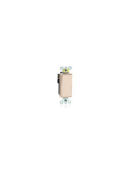Product image for Leviton 5621-2 20 Amp 120/277 Volt Decora Plus Rocker 1-Pole Brown AC Quiet Switch
