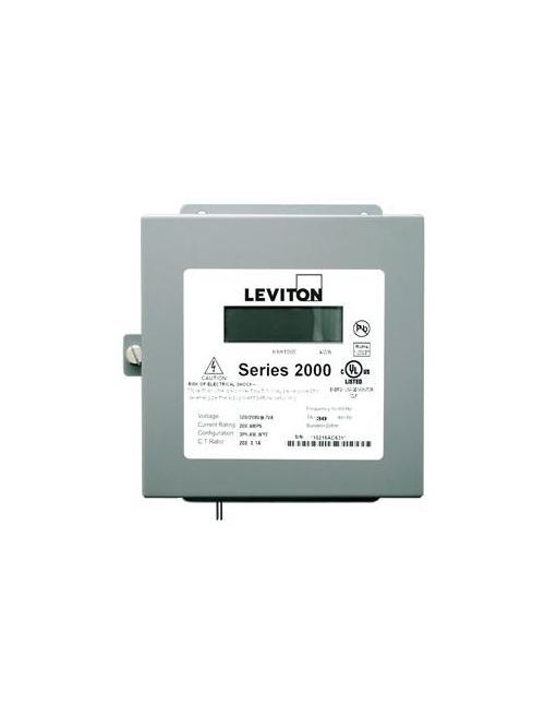 Product image for Leviton 2N208-T21 208 Volt 200 Amp 3-Phase 4-Wire Energy Meter