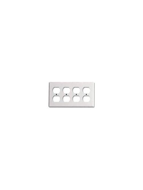 Leviton 86041 8.19 x 0.22 x 4.5 Inch 4-Gang Smooth Ivory Thermoset Device Mount Standard Duplex Receptacle Wallplate Leviton 86041 8.19 x 0.22 x 4.5 Inch 4-Gang Smooth Ivory Thermoset Device Mount Standard Duplex Receptacle Wallplate