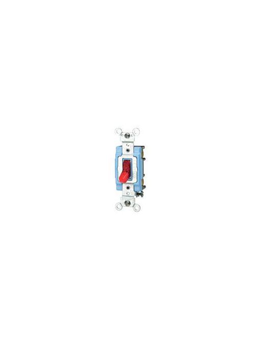 Leviton 1203-PLR 15 Amp 120 Volt Pilot Light Illuminated ON Red Toggle 3-Way AC Quiet Switch Leviton 1203-PLR 15 Amp 120 Volt Pilot Light Illuminated ON Red Toggle 3-Way AC Quiet Switch