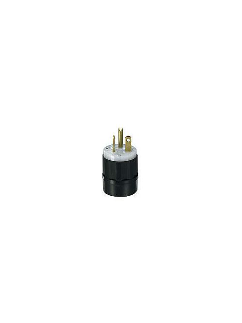 Leviton 5466-C 250 Volt 20 Amp 2-Pole 3-Wire NEMA 6-20P Black/White Nylon Grounding Polarized Straight Blade Plug Leviton 5466-C 250 Volt 20 Amp 2-Pole 3-Wire NEMA 6-20P Black/White Nylon Grounding Polarized Straight Blade Plug