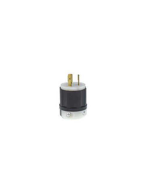 Leviton 2361 20 Amp 125/250 Volt NEMA L10-20P 3-Pole 3 Wire Industrial Grade Non-Grounding Black/White Locking Plug Leviton 2361 20 Amp 125/250 Volt NEMA L10-20P 3-Pole 3 Wire Industrial Grade Non-Grounding Black/White Locking Plug