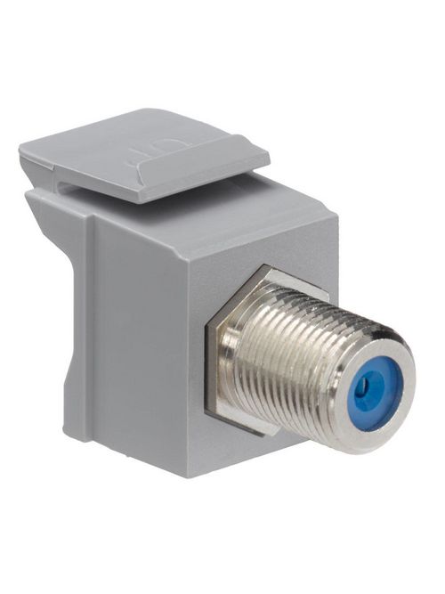 Leviton 41084-FGF 75 Ohm Nickel Plated Gray Plastic Female-to-Female Screw-On Feed-Through F-Connector Leviton 41084-FGF 75 Ohm Nickel Plated Gray Plastic Female-to-Female Screw-On Feed-Through F-Connector