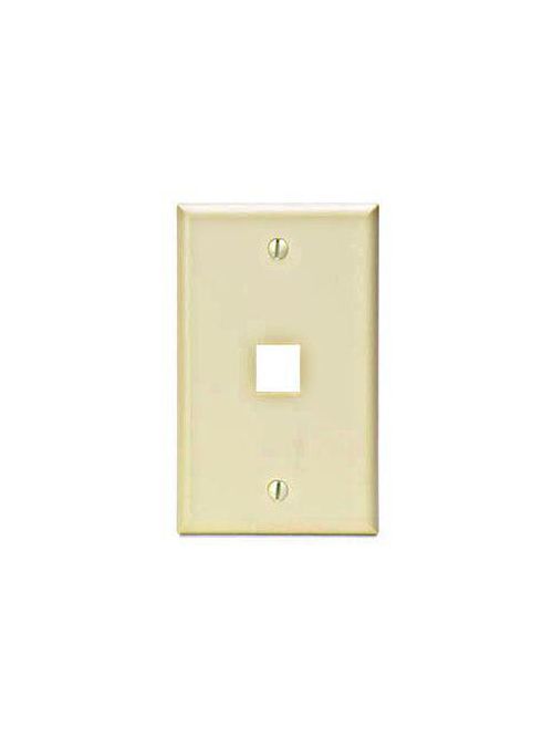 Product image for Leviton 41080-1AP 1-Gang 1-Port Almond QuickPort Plastic Wallplate