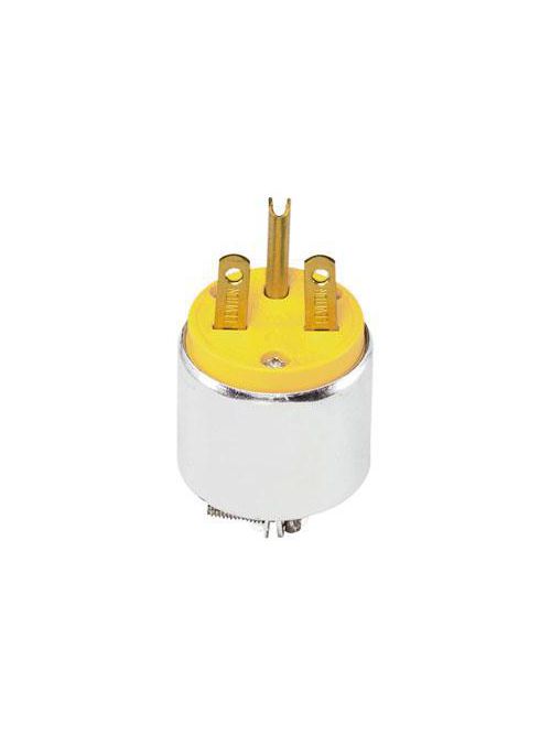 Leviton 615PA 15 Amp 250 Volt NEMA 6-15P 2-Pole 3 Wire Straight Blade Commercial Grade Armored Grounding Steel Plug Leviton 615PA 15 Amp 250 Volt NEMA 6-15P 2-Pole 3 Wire Straight Blade Commercial Grade Armored Grounding Steel Plug