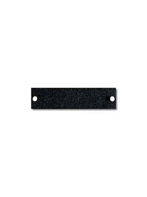 Product image for Leviton 5F100-BLK Black Metal Rack/Wall Mount Blank Fiber Optic Adapter Plate