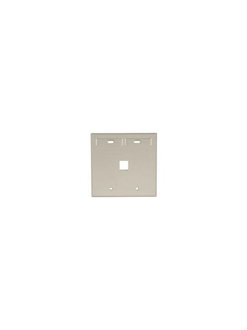 Leviton 42080-1IP Dual Gang 1-Port Ivory QuickPort Wallplate with ID Windows Leviton 42080-1IP Dual Gang 1-Port Ivory QuickPort Wallplate with ID Windows