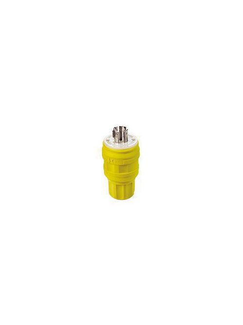 Leviton 26W81 20 Amp 120/208 Volt 3PY NEMA L21-20P 4-Pole 5 Wire Industrial Grade Grounding Wetguard Yellow Locking Plug Leviton 26W81 20 Amp 120/208 Volt 3PY NEMA L21-20P 4-Pole 5 Wire Industrial Grade Grounding Wetguard Yellow Locking Plug
