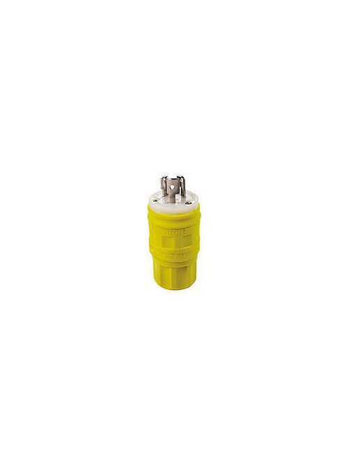 Leviton 24W49 250 Volt 15 Amp 2-Pole 3-Wire NEMA L6-15P Yellow Thermoplastic Vulcanizate Non-Grounding Polarized Locking Plug Leviton 24W49 250 Volt 15 Amp 2-Pole 3-Wire NEMA L6-15P Yellow Thermoplastic Vulcanizate Non-Grounding Polarized Locking Plug