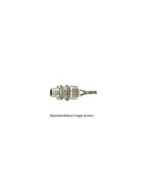 Leviton L7712 3/4 Inch Male Threaded Aluminum Single/Double Weave Straight Strain Relief Deluxe Cord Grip Leviton L7712 3/4 Inch Male Threaded Aluminum Single/Double Weave Straight Strain Relief Deluxe Cord Grip