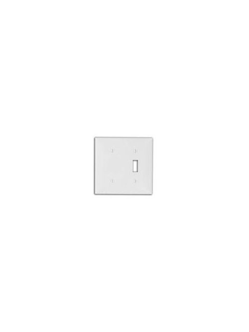 Leviton 80706-W 2-Gang, 1-Toggle 1-Blank Device Standard Size Thermoplastic Nylon Box Mount White Combination Wallplate Leviton 80706-W 2-Gang, 1-Toggle 1-Blank Device Standard Size Thermoplastic Nylon Box Mount White Combination Wallplate