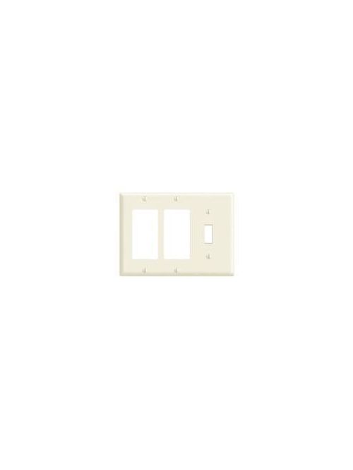 Product image for LEV 80731-I IVORY WALLPLATE 3GANG 1