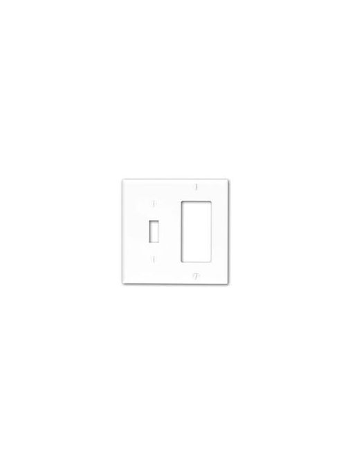 Leviton 80707-I 4.56 x 0.22 x 4.5 Inch 2-Gang Smooth Ivory Thermoplastic Nylon Device Mount Standard Combination Wallplate Leviton 80707-I 4.56 x 0.22 x 4.5 Inch 2-Gang Smooth Ivory Thermoplastic Nylon Device Mount Standard Combination Wallplate