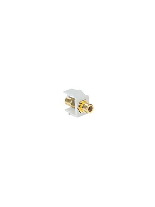 LEVITON 40830-BWY WHITE RCAQUICKPORT JACK W/ YELLOW STRIPE LEVITON 40830-BWY WHITE RCAQUICKPORT JACK W/ YELLOW STRIPE