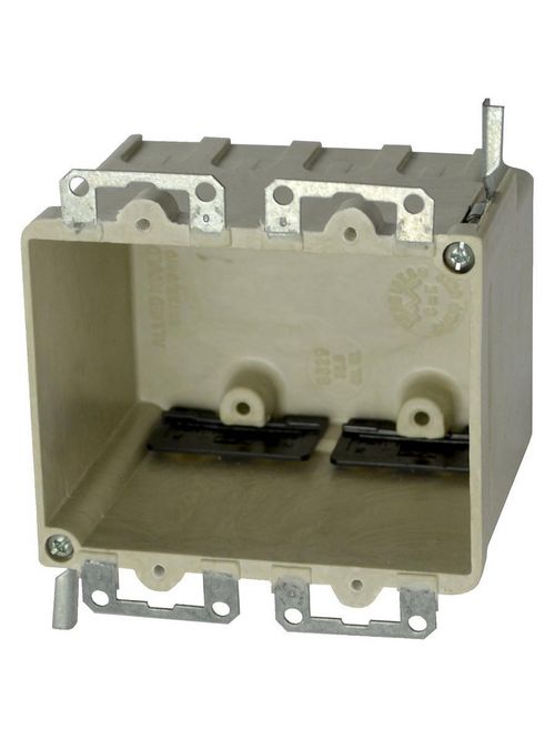Allied Moulded Products 9329-EWK 3-5/32 x 4-1/6 x 3-1/4 Inch 32.5 In 2-Gang Fiberglass Switch/Receptacle Outlet Box Allied Moulded Products 9329-EWK 3-5/32 x 4-1/6 x 3-1/4 Inch 32.5 In 2-Gang Fiberglass Switch/Receptacle Outlet Box