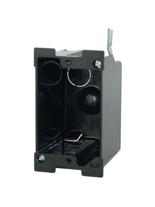 Allied Moulded Products P-116OW 2-5/8 x 2-3/8 x 3-11/16 Inch 1-Gang PVC Switch/Receptacle Outlet Box Allied Moulded Products P-116OW 2-5/8 x 2-3/8 x 3-11/16 Inch 1-Gang PVC Switch/Receptacle Outlet Box