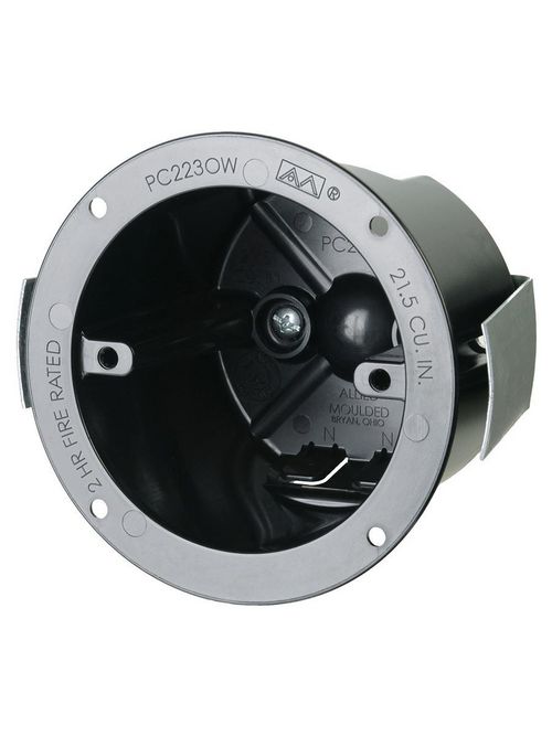 Allied Moulded Products PC223OW 2-13/16 x 3-1/2 Inch 22 In Polycarbonate Round Fixture Outlet Box Allied Moulded Products PC223OW 2-13/16 x 3-1/2 Inch 22 In Polycarbonate Round Fixture Outlet Box