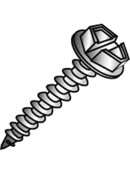 Minerallac 76808J #8 x 1/2 Inch Zinc Plated Steel Slotted Drive Hex Washer Head Sheet Metal Screw Minerallac 76808J #8 x 1/2 Inch Zinc Plated Steel Slotted Drive Hex Washer Head Sheet Metal Screw