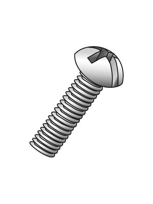 Product image for Cully 52424 8-32 x 1-1/2" Machine Screws, Round Head, Combo Phillips/Slotted, Zinc