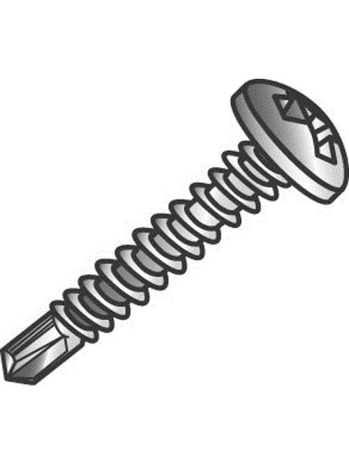 Product image for Cully 83016 10-16 x 1" Tek Screws, Pan Head, Phillips, Zinc