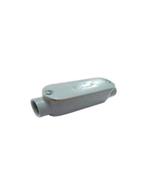 Teddico 703-CGV 1-1/4 Inch Gray Aluminum Threaded Type T Conduit Body with Cover and Gasket Teddico 703-CGV 1-1/4 Inch Gray Aluminum Threaded Type T Conduit Body with Cover and Gasket