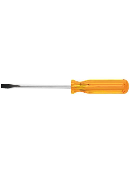 Klein Tools BD156 5/16 x 11-3/16 Inch Round-Shank Amber Plastic Handle Keystone Tip Screwdriver Klein Tools BD156 5/16 x 11-3/16 Inch Round-Shank Amber Plastic Handle Keystone Tip Screwdriver