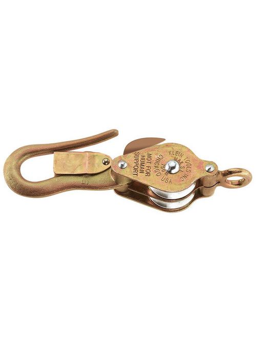 Klein Tools H268 Galvanized Steel/Aluminum Alloy Hook Rope Block Klein Tools H268 Galvanized Steel/Aluminum Alloy Hook Rope Block