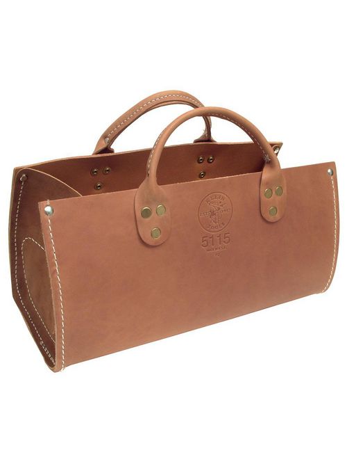 Klein Tools 5115 15 x 7 x 6-1/2 Inch Leather Tote Bag Klein Tools 5115 15 x 7 x 6-1/2 Inch Leather Tote Bag