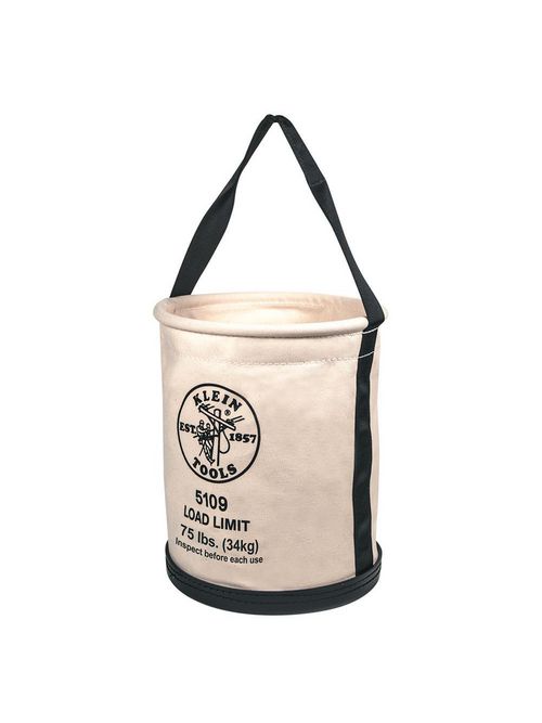 Klein 5109 12 x 15 Inch Canvas Wide Opening Straight Wall Bucket Klein 5109 12 x 15 Inch Canvas Wide Opening Straight Wall Bucket