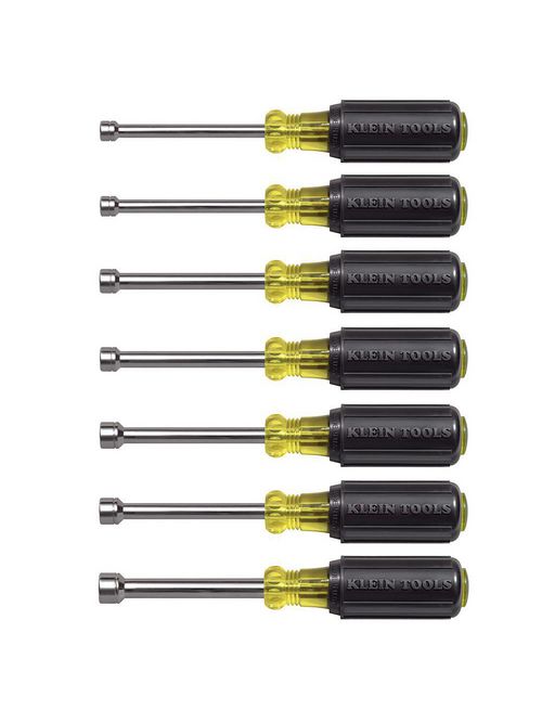 Klein 65160 7-Piece Metric Nutdriver Set with 3 Inch Shaft Klein 65160 7-Piece Metric Nutdriver Set with 3 Inch Shaft
