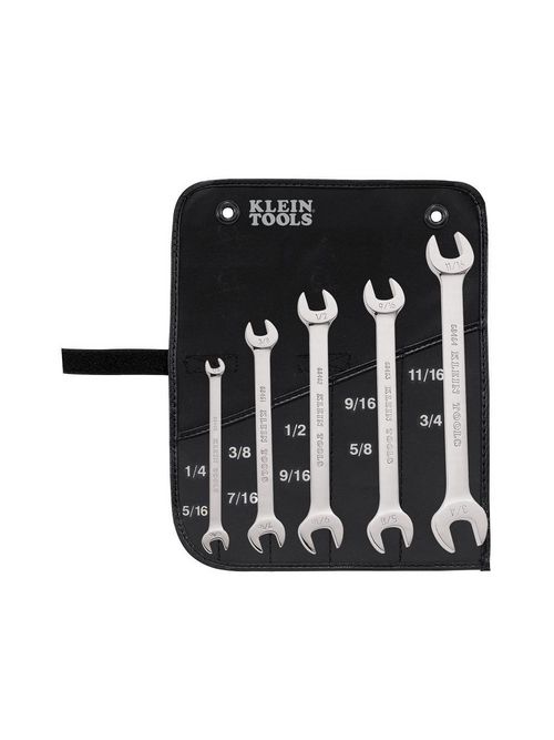 Klein Tools 68450 5-Piece Open End Wrench Set Klein Tools 68450 5-Piece Open End Wrench Set
