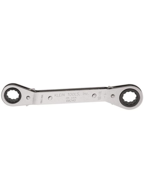Klein Tools 68240 8-1/8 x 5/8 x 11/16 Inch 12-Point Fully Reversible Ratcheting Offset Box Wrench Klein Tools 68240 8-1/8 x 5/8 x 11/16 Inch 12-Point Fully Reversible Ratcheting Offset Box Wrench
