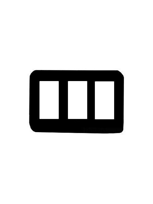 Product image for Mulberry 57403 3-Gang Satin 430 Stainless Steel 3-Block Duplex/GFI Receptacle Wallplate