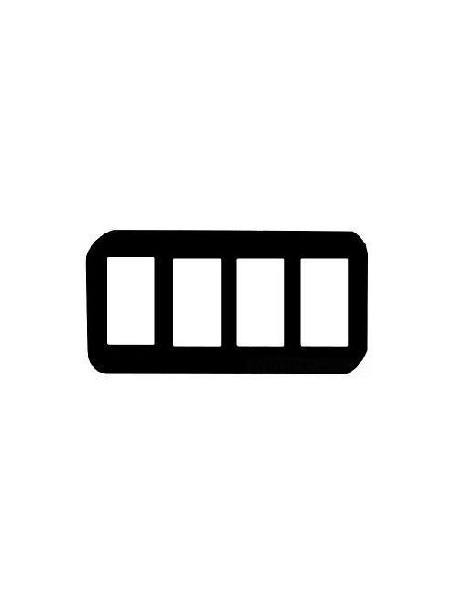 Product image for Mulberry 57404 4-Gang Satin 430 Stainless Steel 4-Block Duplex/GFI Receptacle Wallplate