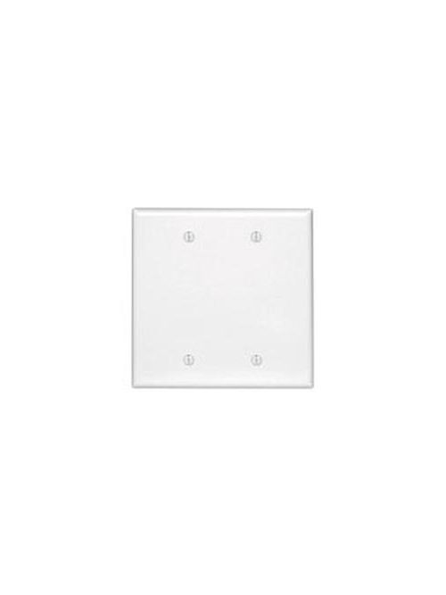 Mulberry 86852 2Gang White Semi Gloss Painted Steel 2Blank Wallplate
