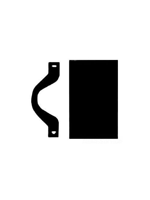 Product image for Mulberry 97121 2.375" 1-Gang Satin 430 Stainless Steel 2-Blank with Mounting Strap Wallplate