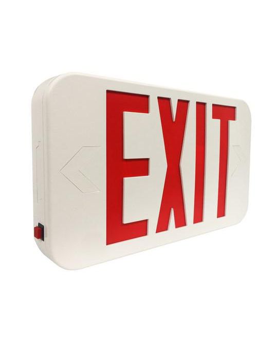 Product image for MOR 73012 LED ExSgn Red LED Wht Hou