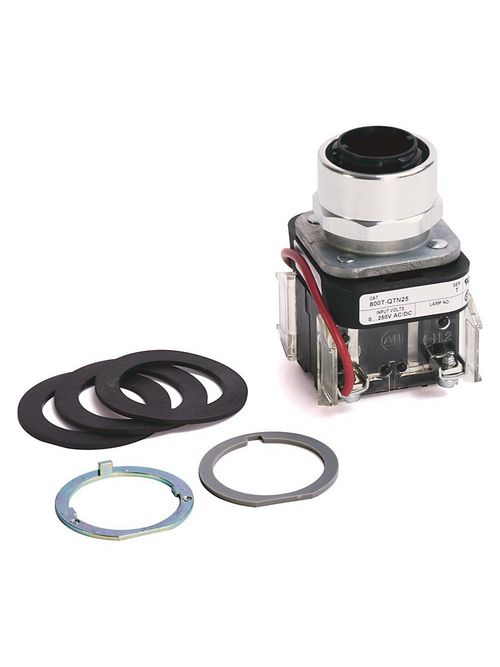 Allen-Bradley 800T-QTN25 30.5 mm Type 4/13 Full Voltage Push-To-Test AC/DC 2 NO 1 NC Pilot Light Allen-Bradley 800T-QTN25 30.5 mm Type 4/13 Full Voltage Push-To-Test AC/DC 2 NO 1 NC Pilot Light