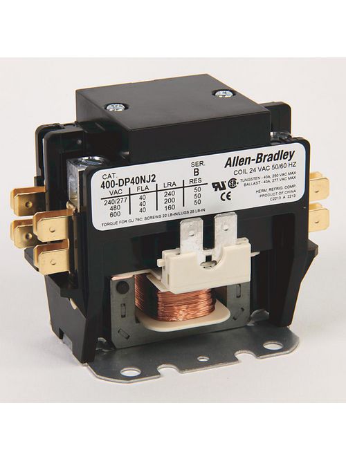 Allen-Bradley 400-DP40NJ2 40 Amp Definite Purpose Contactor Allen-Bradley 400-DP40NJ2 40 Amp Definite Purpose Contactor