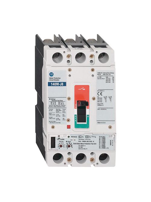 Allen-Bradley 140M-J8P-D17 175 Amp Adjustable Standard Magnetic Trip Motor Protection Circuit Breaker Allen-Bradley 140M-J8P-D17 175 Amp Adjustable Standard Magnetic Trip Motor Protection Circuit Breaker