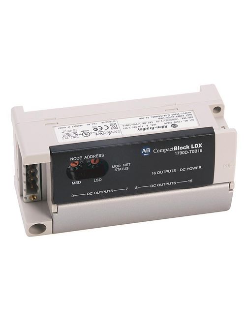 Allen-Bradley 1790D-T0B16 Compactblock LDX 16-Point O/P Base Block Allen-Bradley 1790D-T0B16 Compactblock LDX 16-Point O/P Base Block