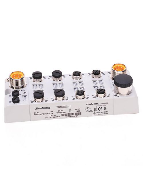 Product image for Allen Bradley 1732D-IB16M12MINI M12 16-Input I/O Connector Ethernet/IP Input Module